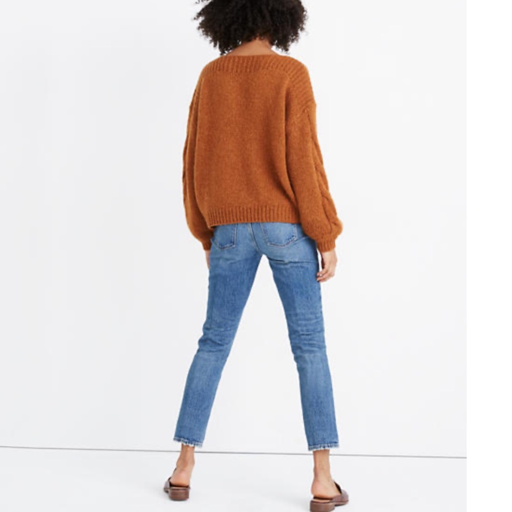 Madewell Cable-Sleeve Boatneck Sweater XXS - Picture 2 of 11